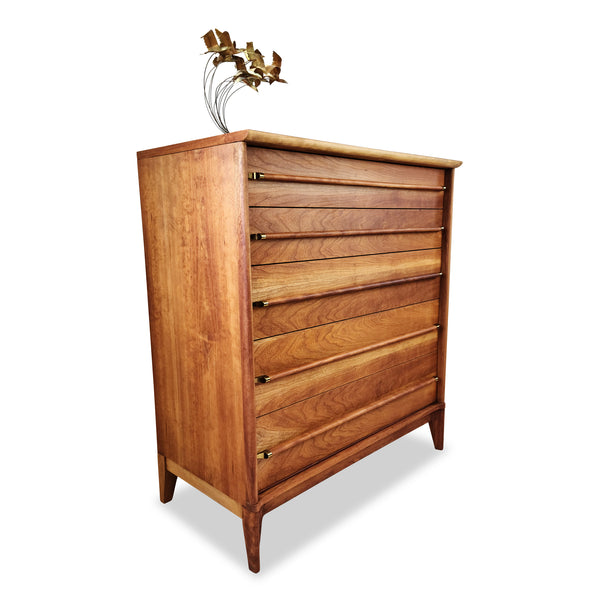 Cherry Wood Highboy by Gibbard - Decade Five Furniture Co.