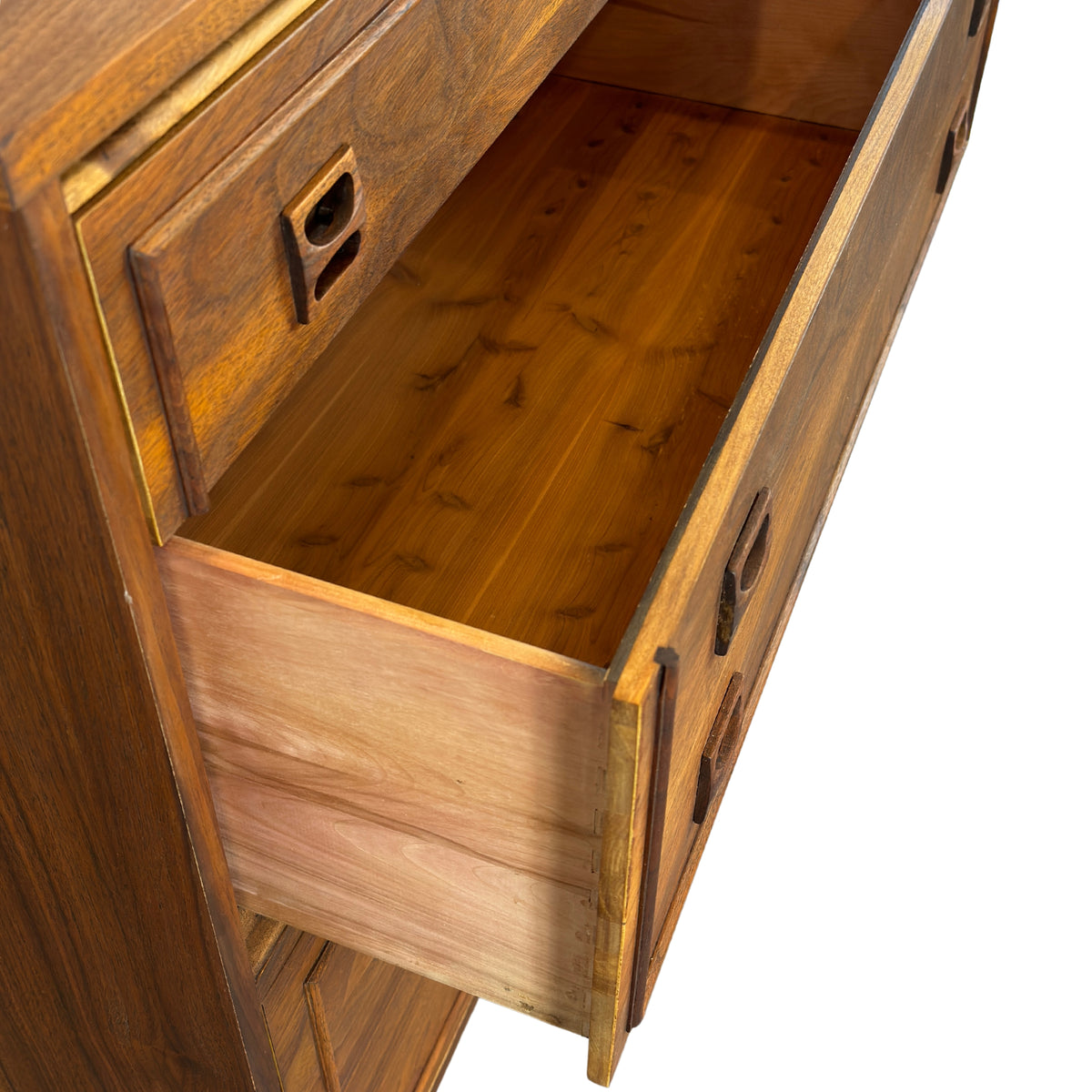 Walnut Four Drawer Highboy