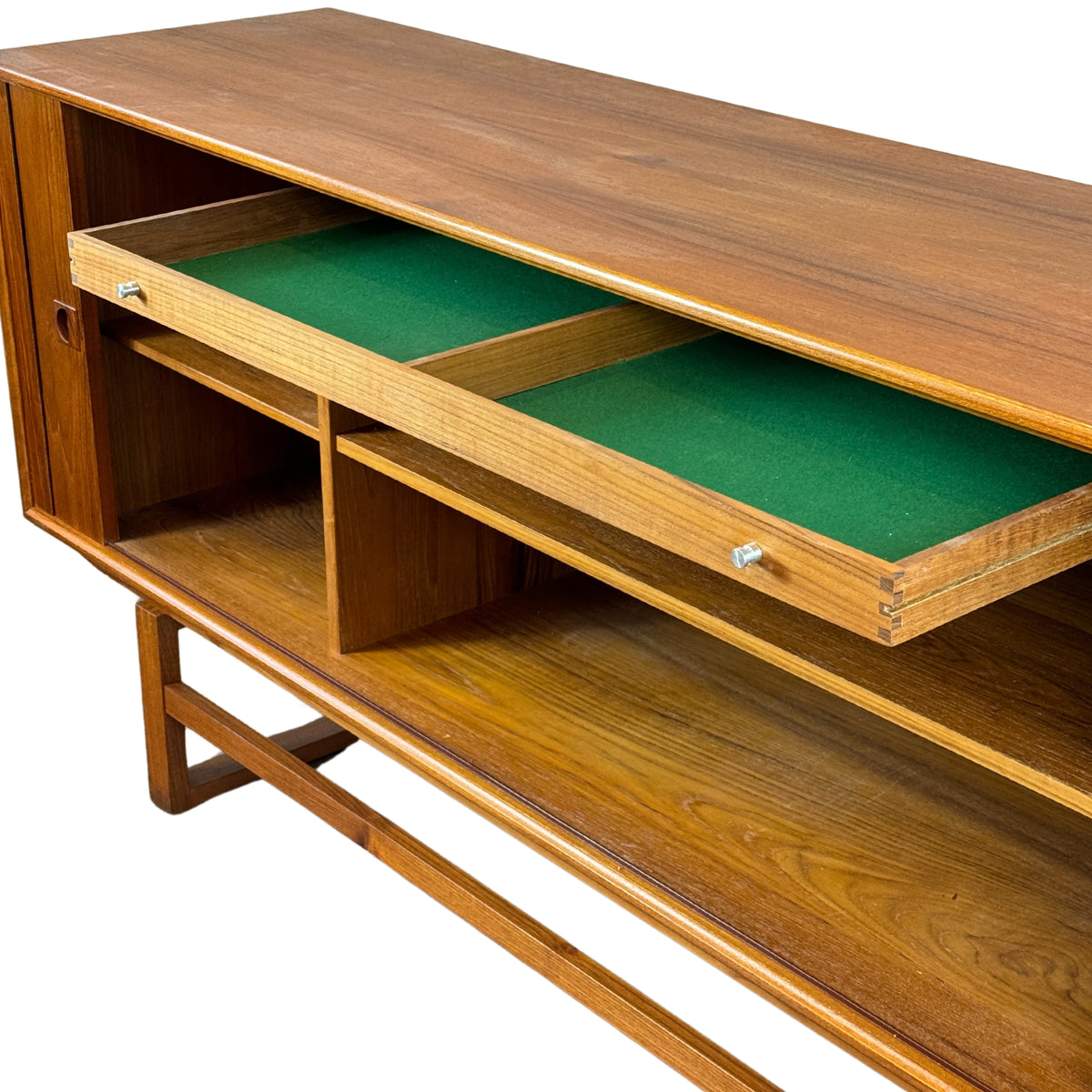 Teak Tambour Door Sideboard by Axel Christensen (Top and bottom)