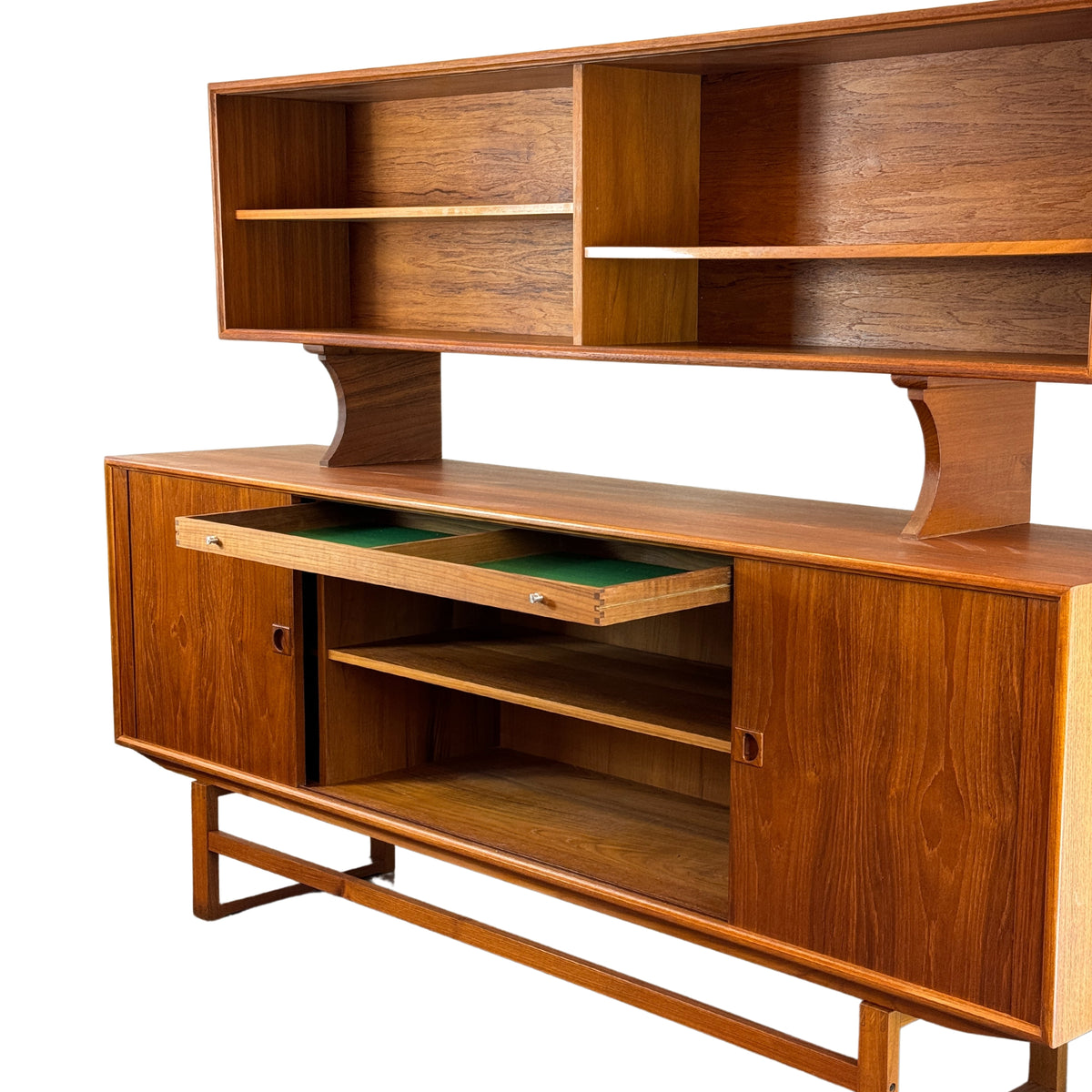 Teak Tambour Door Sideboard by Axel Christensen (Top and bottom)