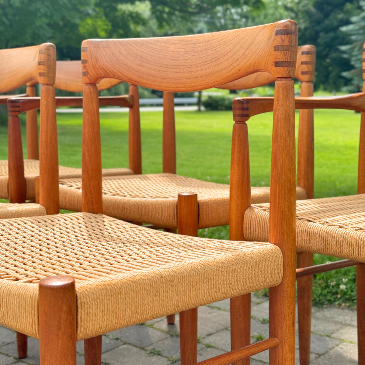 Teak Dining Chairs by H.W. Klein for Bramin