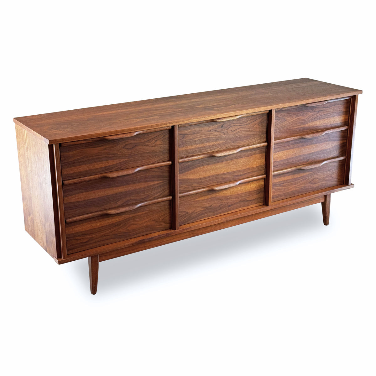 Princeville Walnut Nine Drawer Dresser