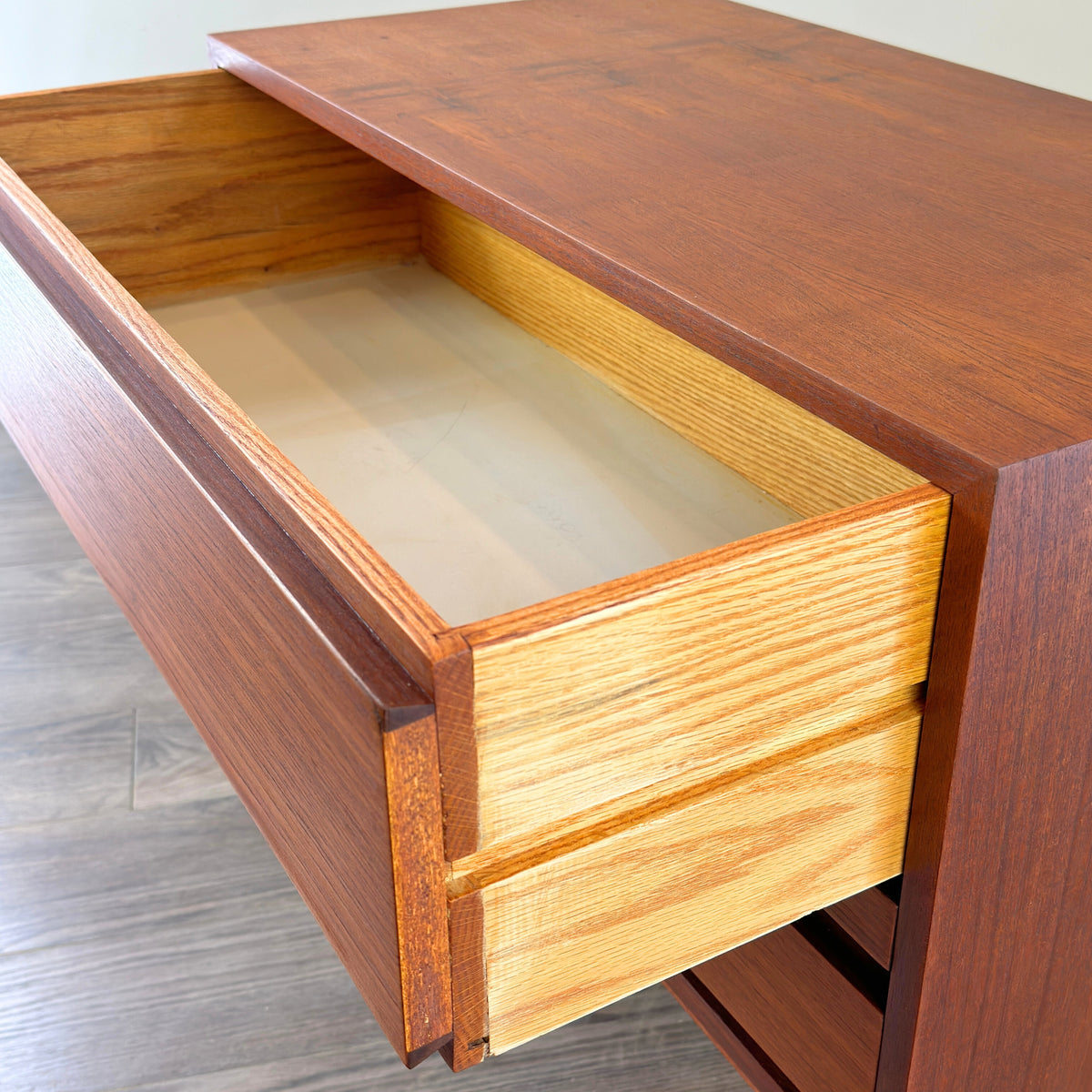 Teak Three Drawer Compact Dresser