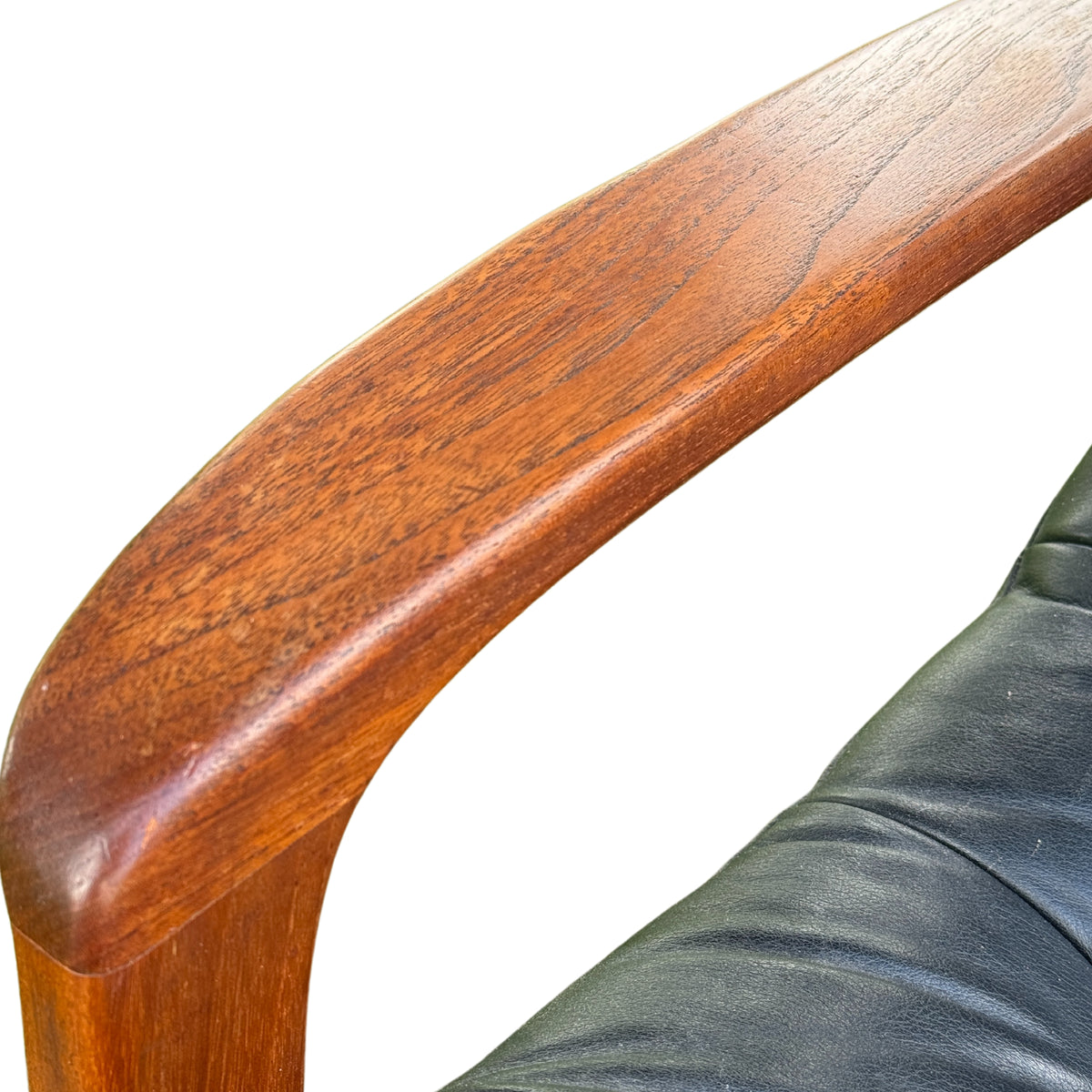 Original Leather R. Huber Chair and Footstool