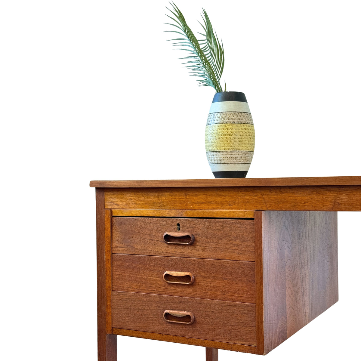 Teak Three Drawer Desk
