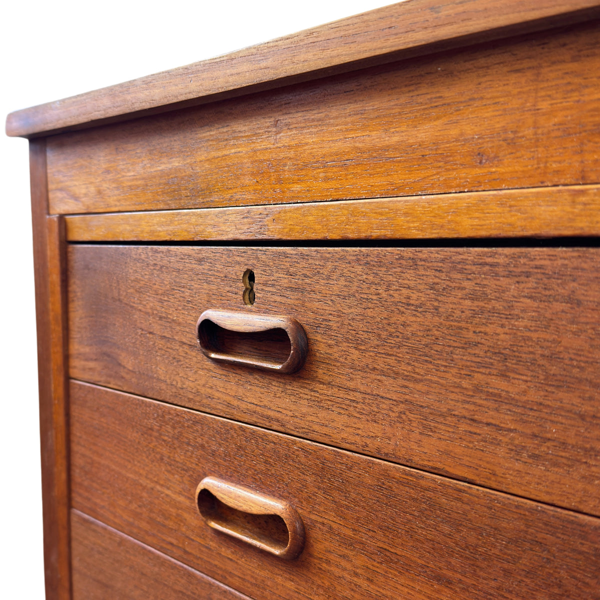 Teak Three Drawer Desk