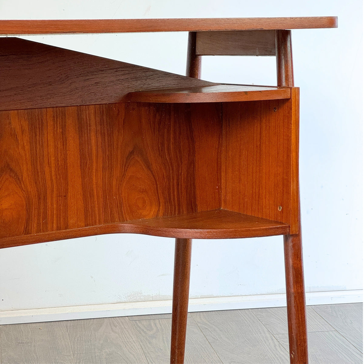 Compact Teak Desk by Gunnar Nielsen for Tibergaard