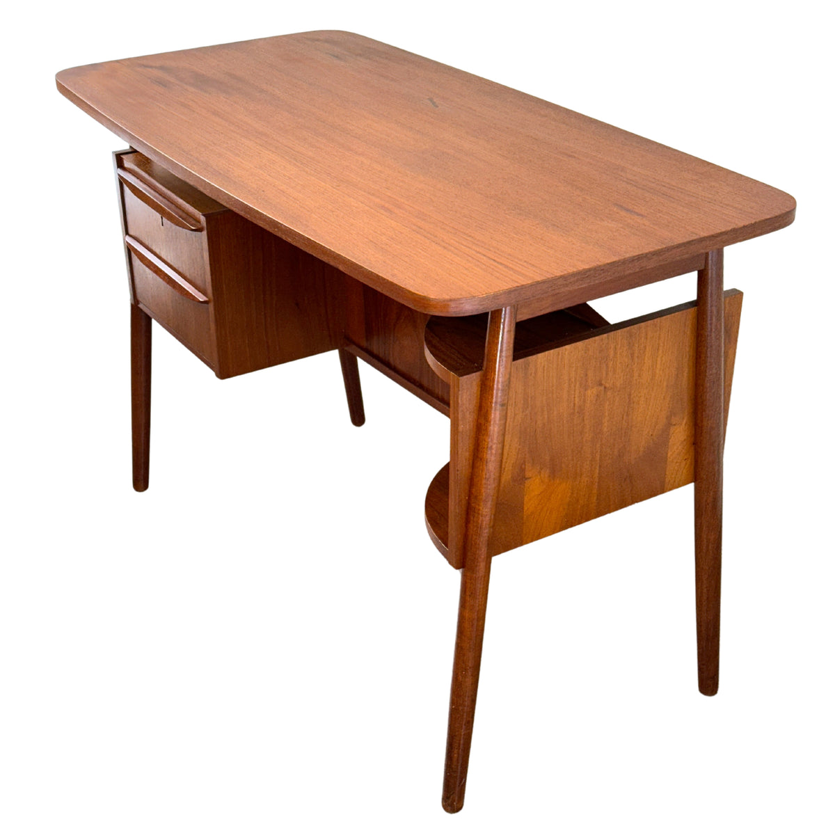 Compact Teak Desk by Gunnar Nielsen for Tibergaard