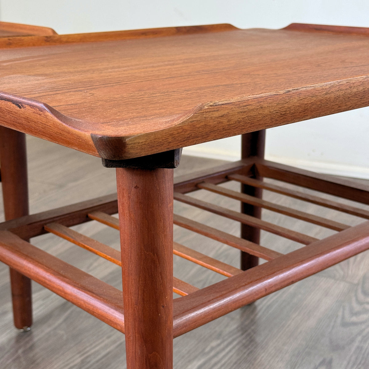 Pair Teak Side Tables
