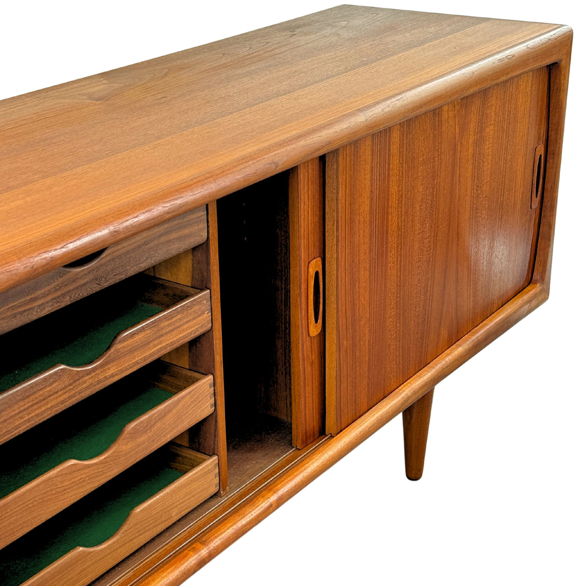 Danish Modern Teak Credenza by H.P. Hansen