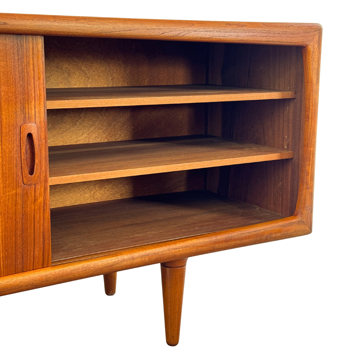 Danish Modern Teak Credenza by H.P. Hansen