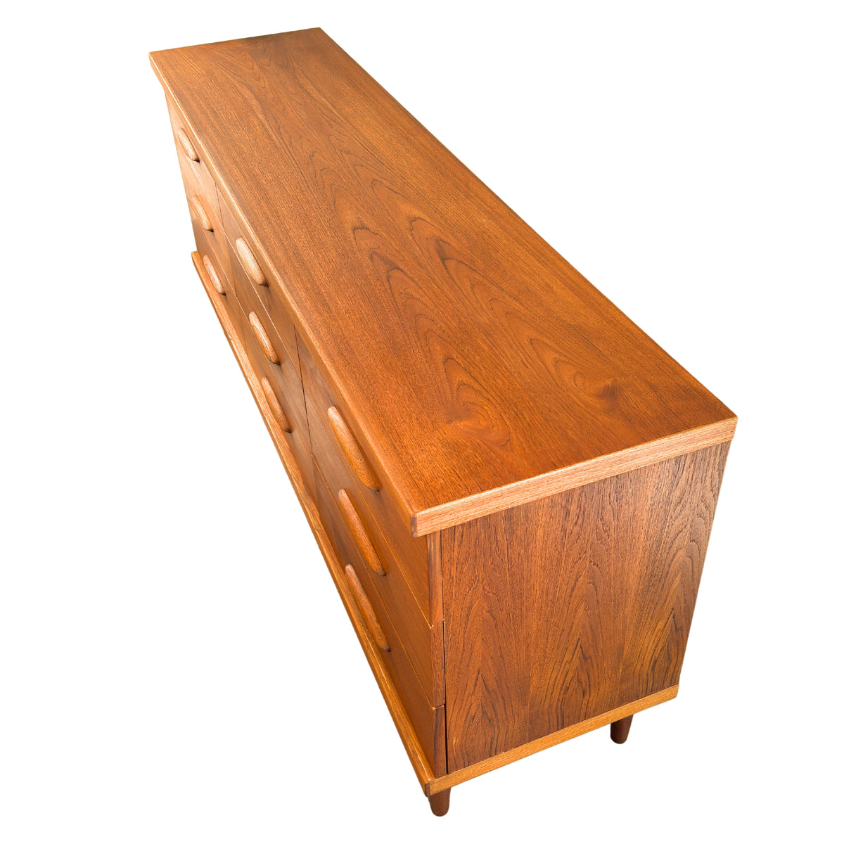 Teak Nine Drawer Dresser