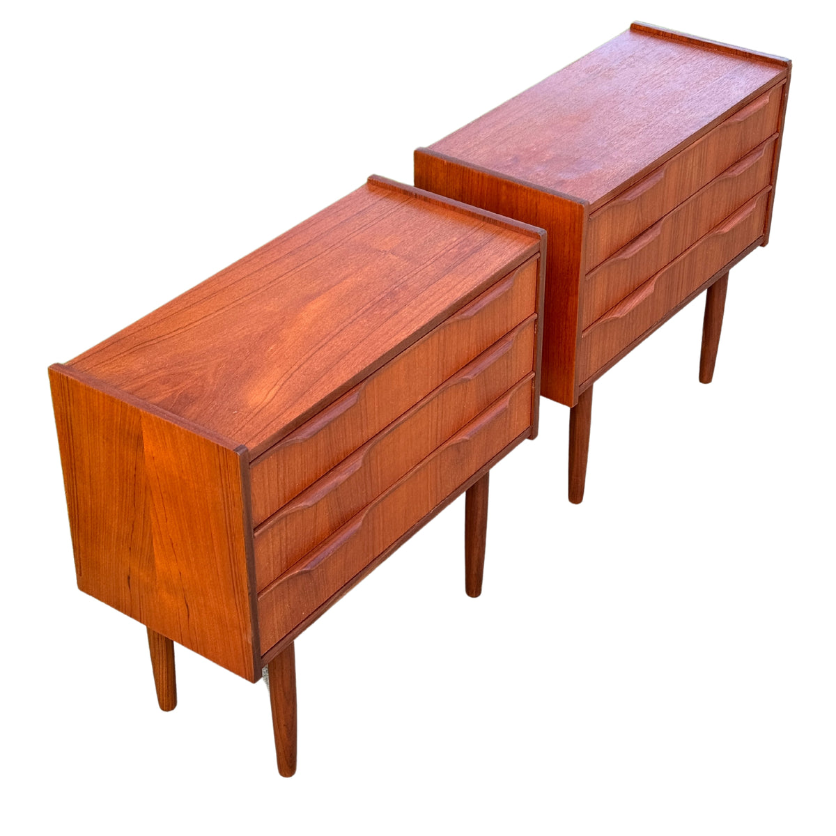 Pair of Teak Nightstands