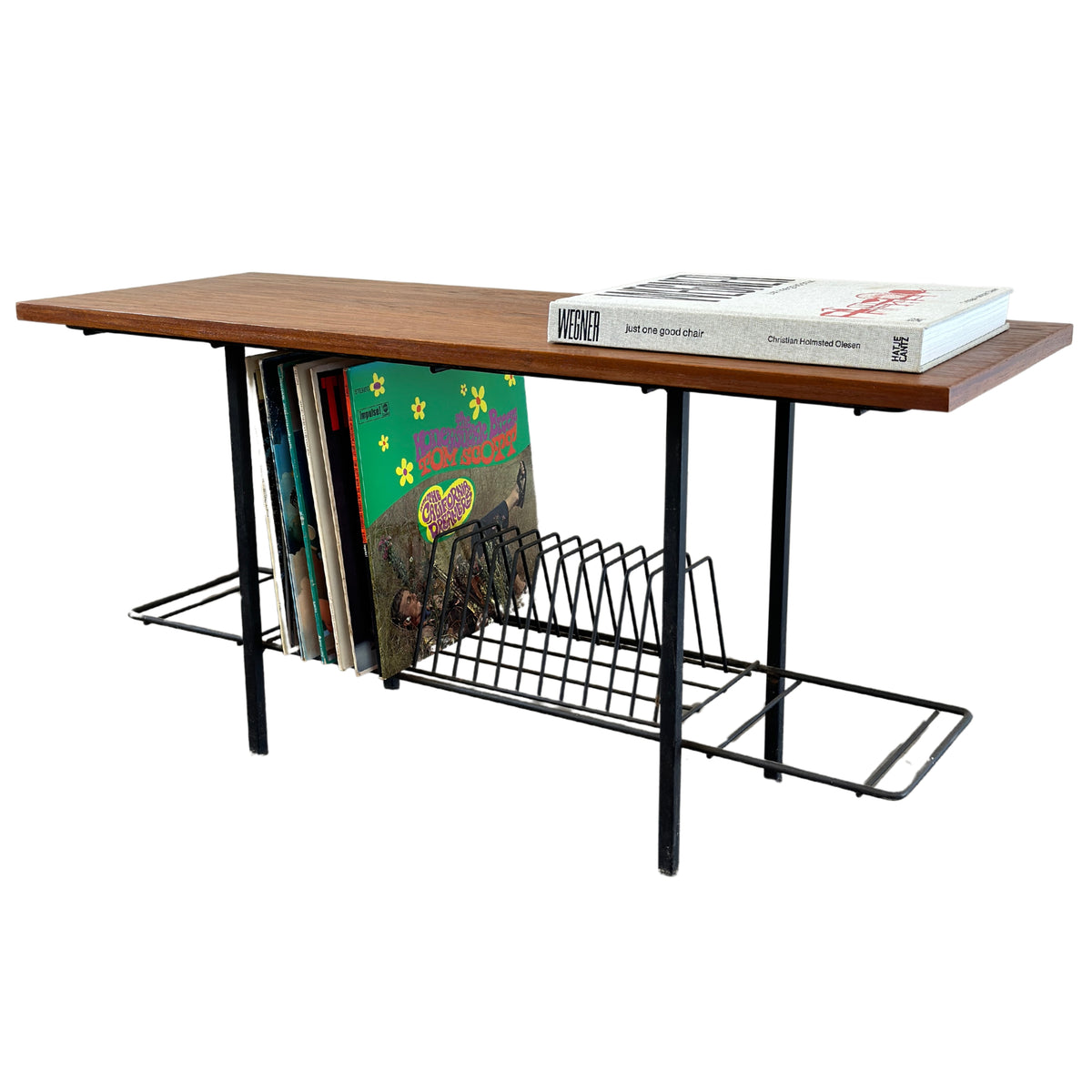 Teak Record Stand