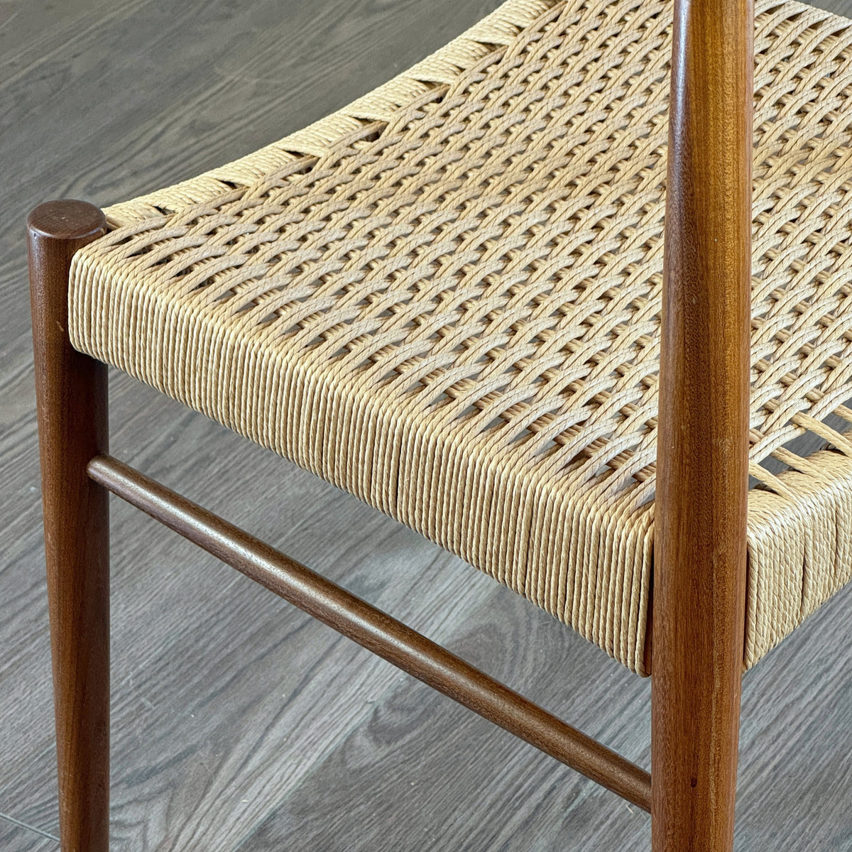 Teak Dining Chairs with Danish Cord