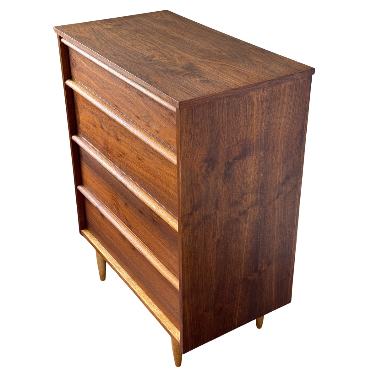 Walnut Four Drawer Highboy