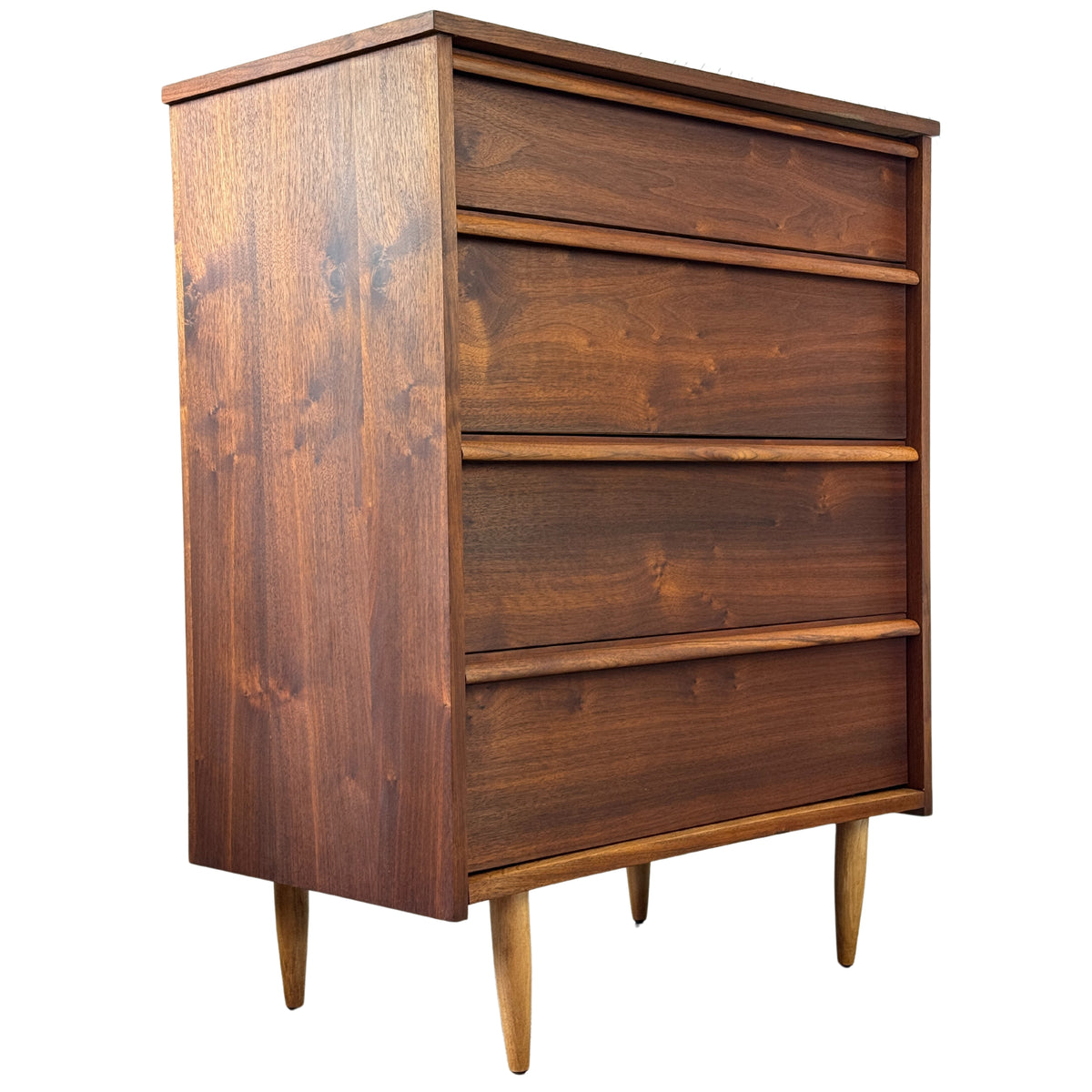 Walnut Four Drawer Highboy