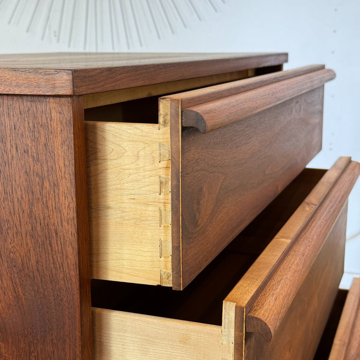 Walnut Four Drawer Highboy