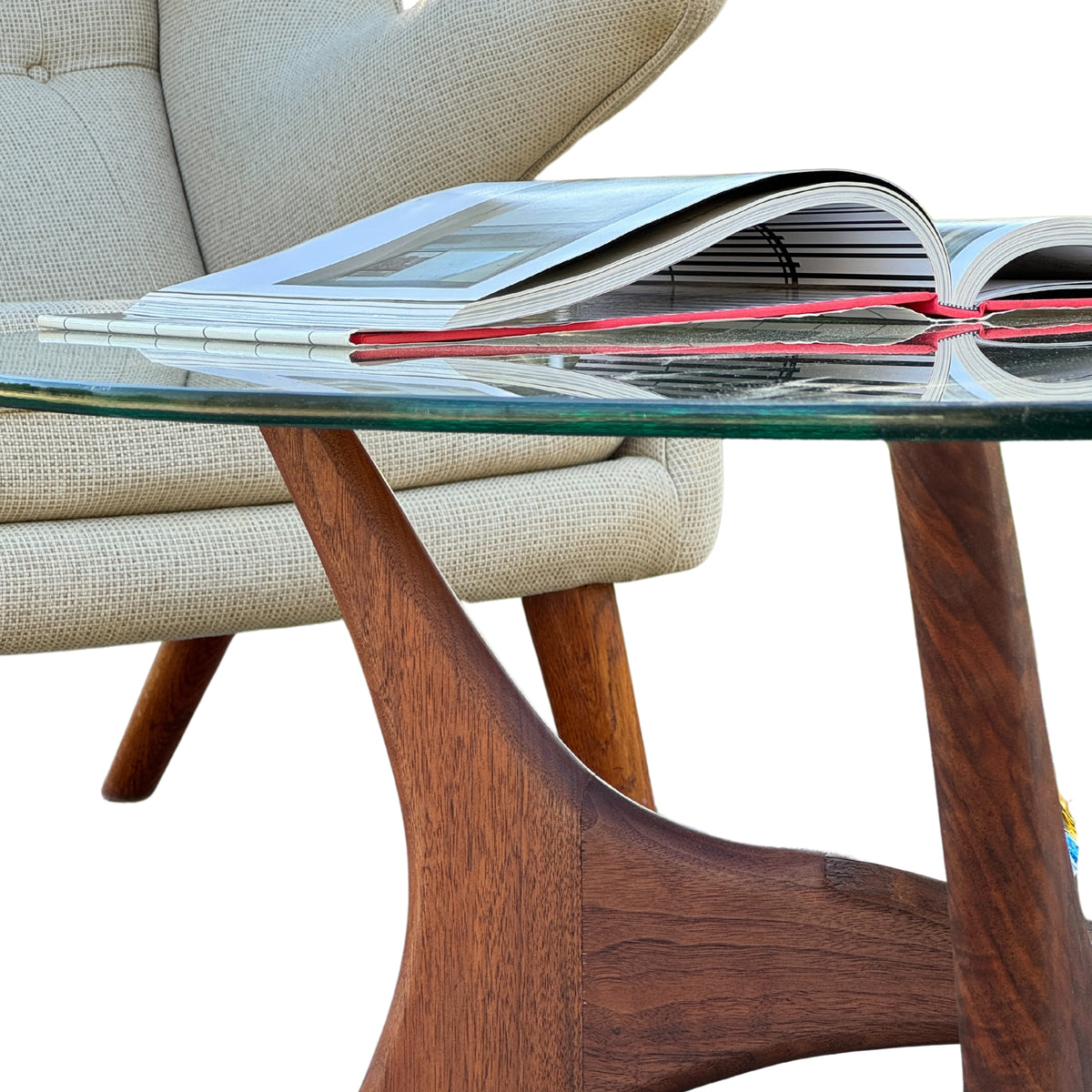 Walnut Coffee Table Model 1649-PT by Adrian Pearsall
