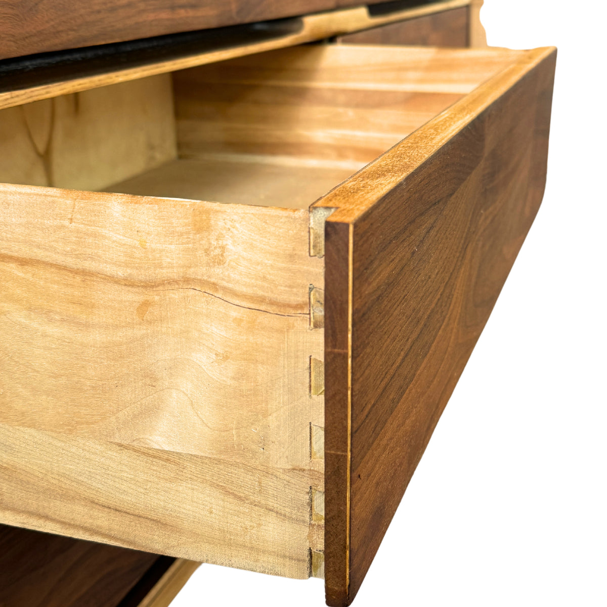 Walnut and Ash Six Drawer Dresser