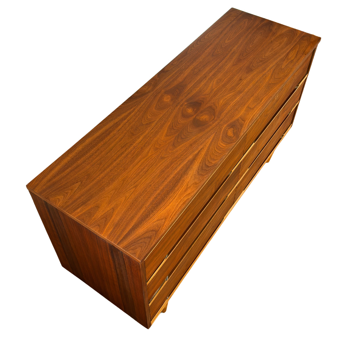 Walnut and Ash Six Drawer Dresser