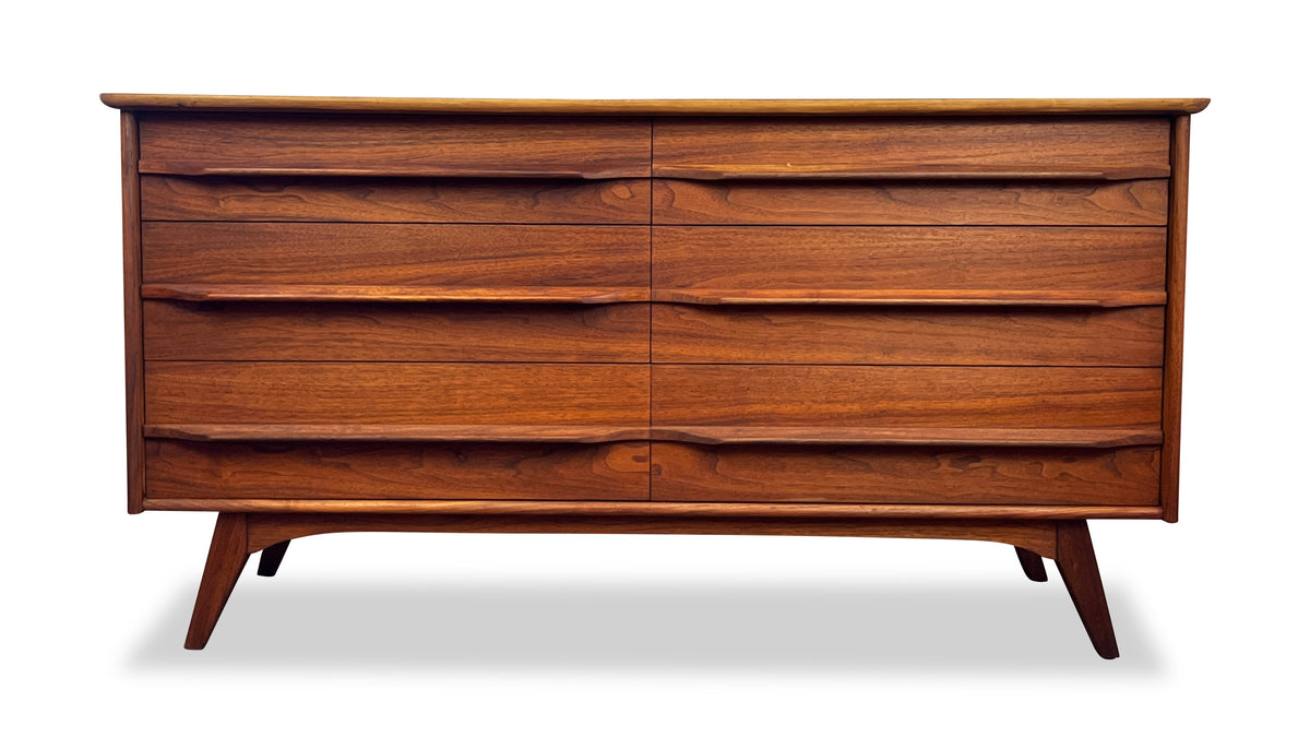 Walnut Six Drawer Dresser by Gibbard