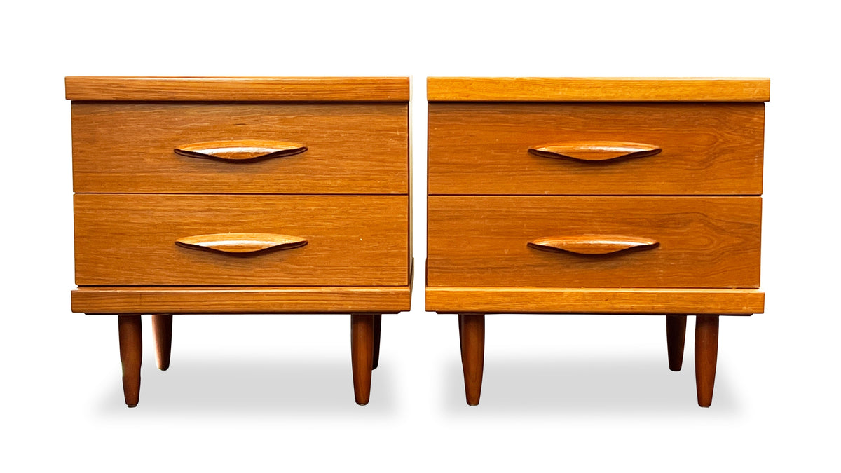 Pair of Teak Nightstands