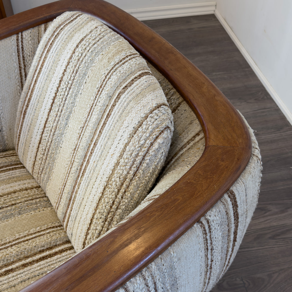 R Huber Teak Barrel Chair