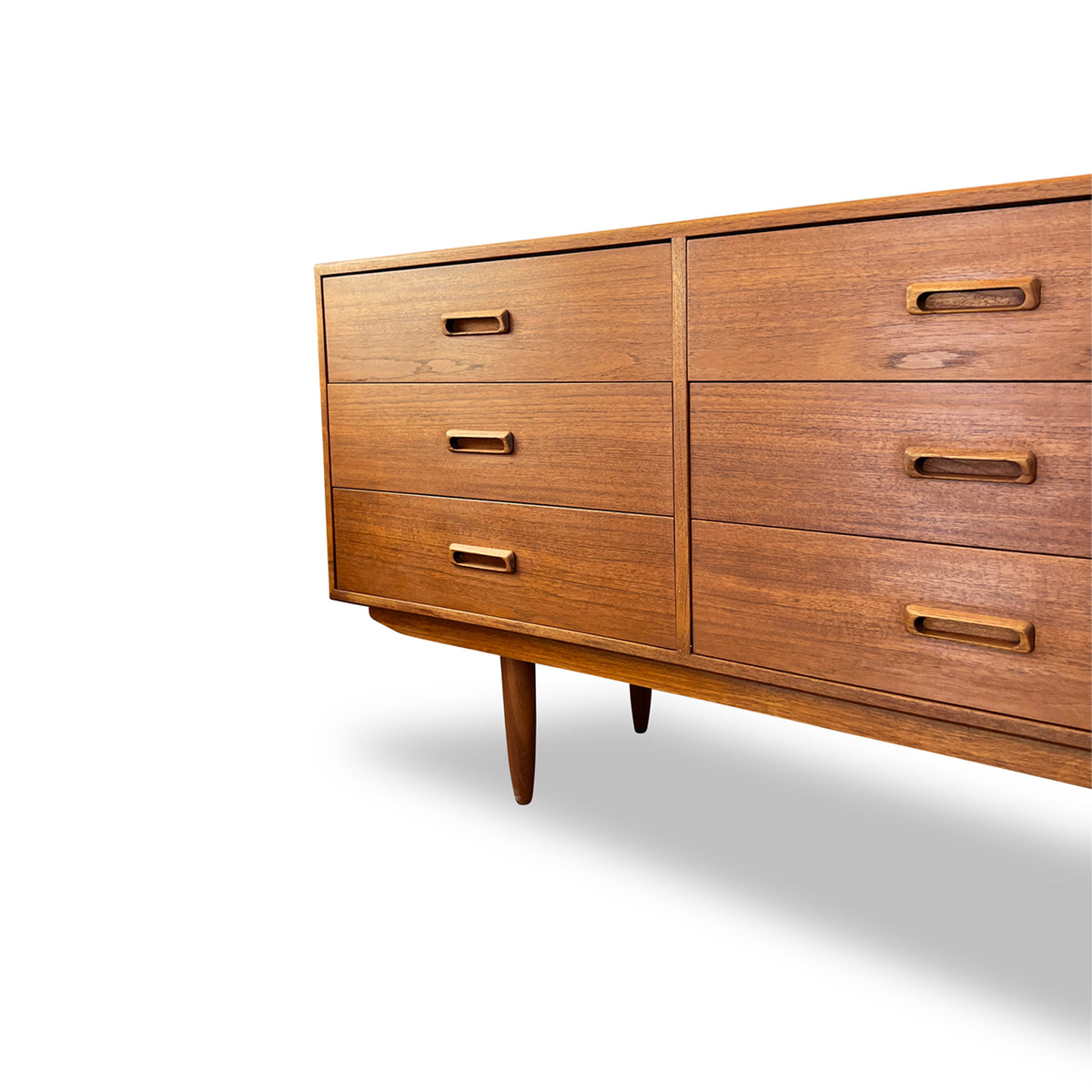 Teak Nine Drawer Dresser