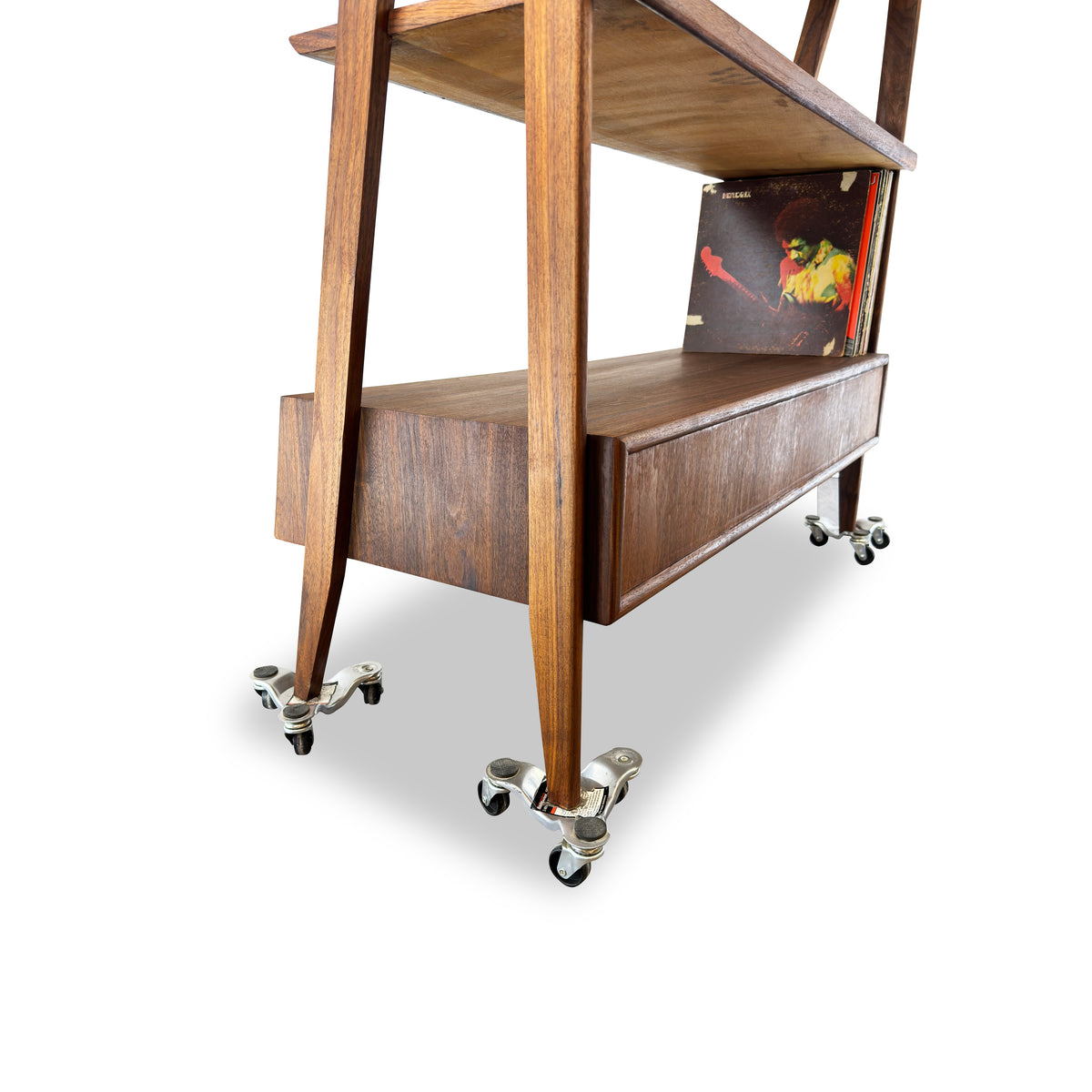 Walnut Freestanding Shelving Cabinet