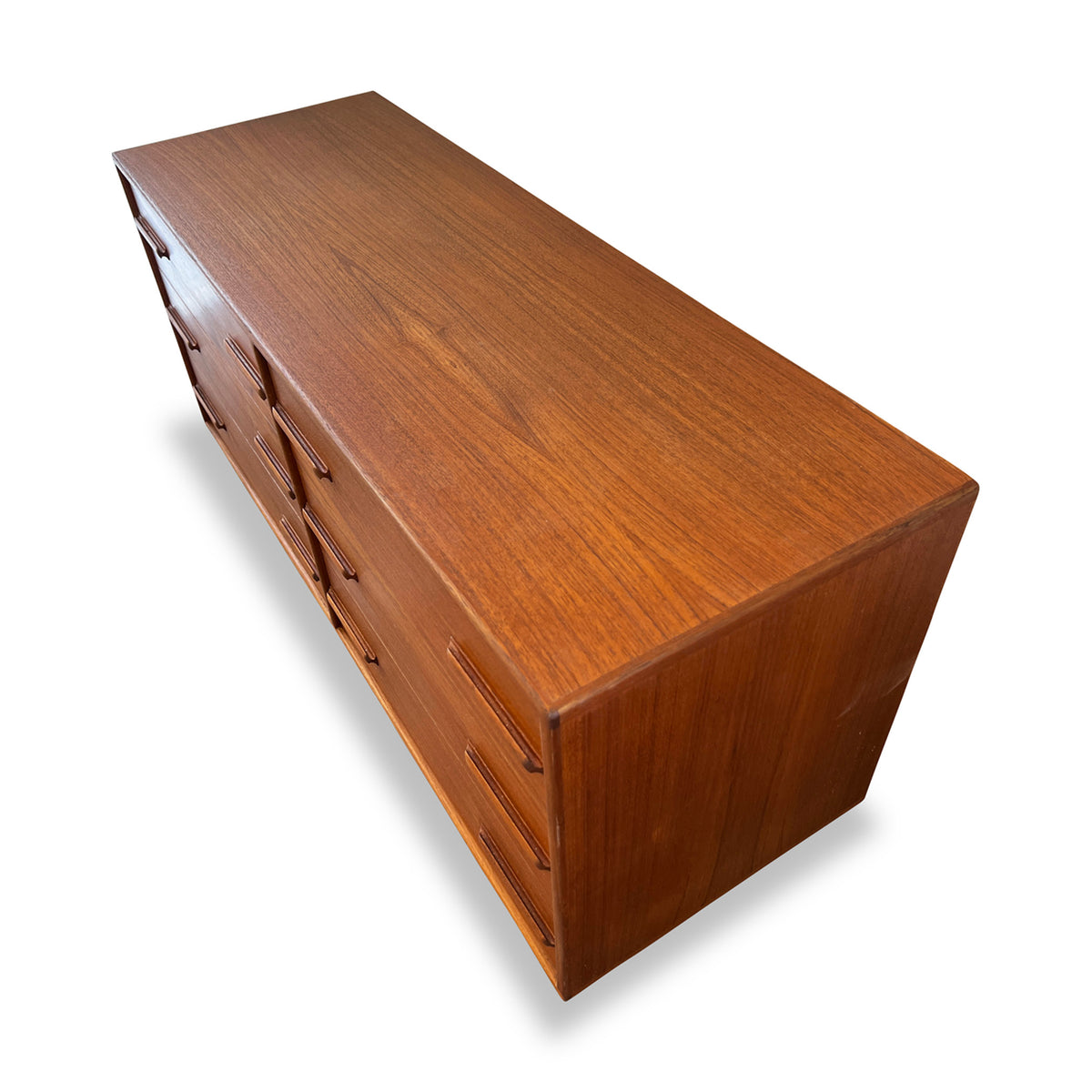 Teak Six Drawer Dresser