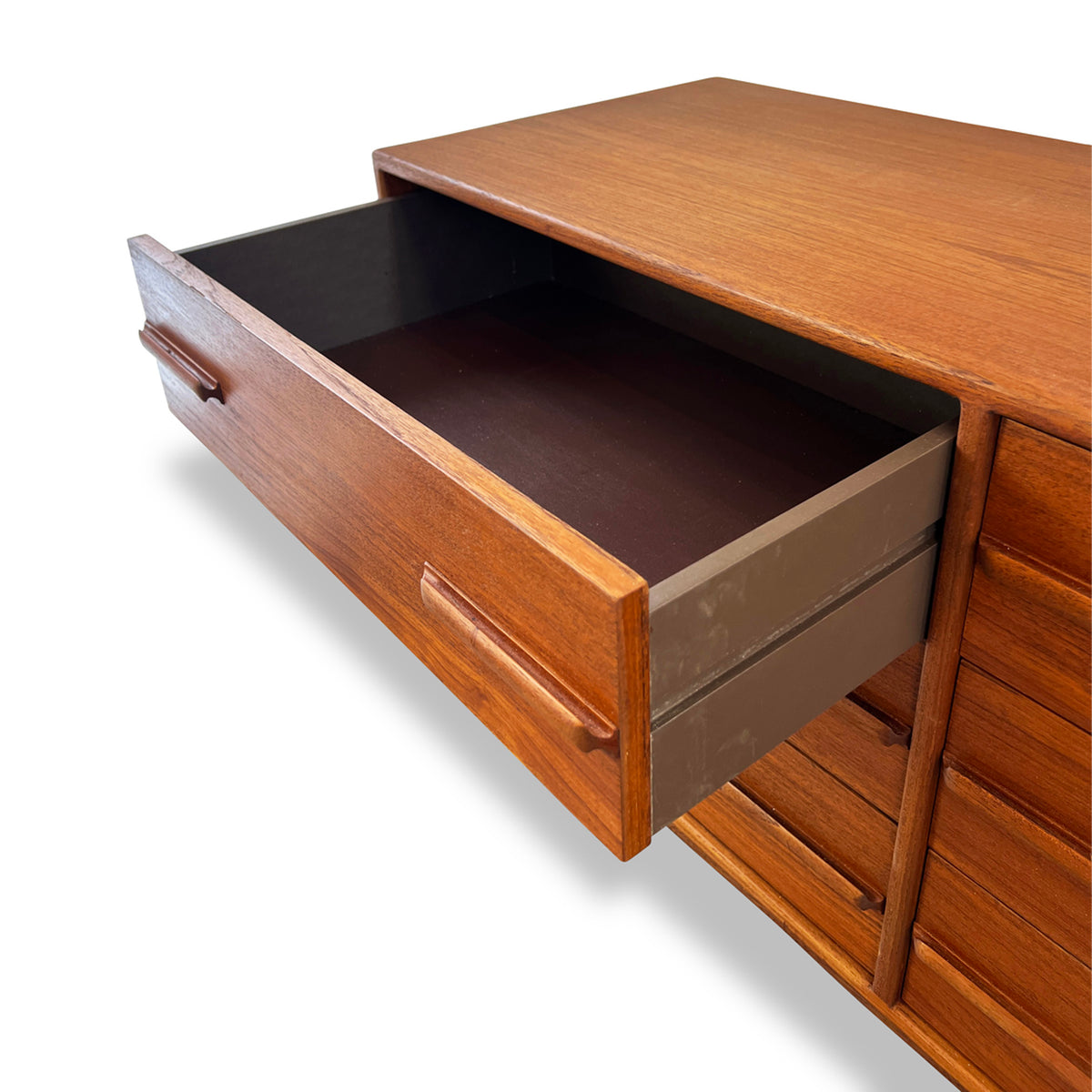 Teak Six Drawer Dresser