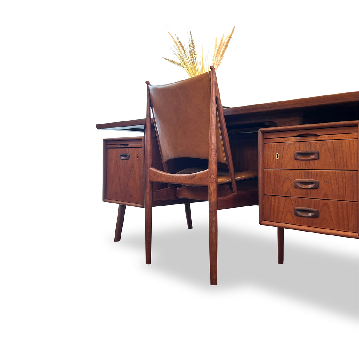 XL Teak Executive Desk by Hovmand-Olsen