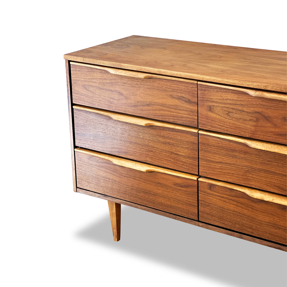 Walnut and Birch Dresser