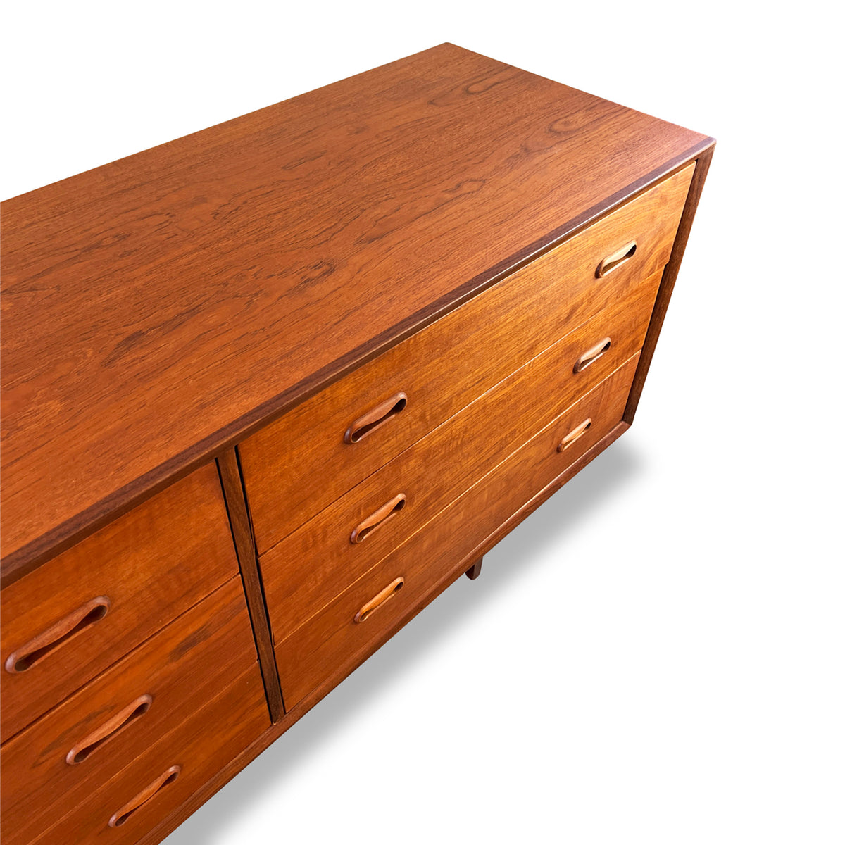 Teak Nine Drawer Dresser