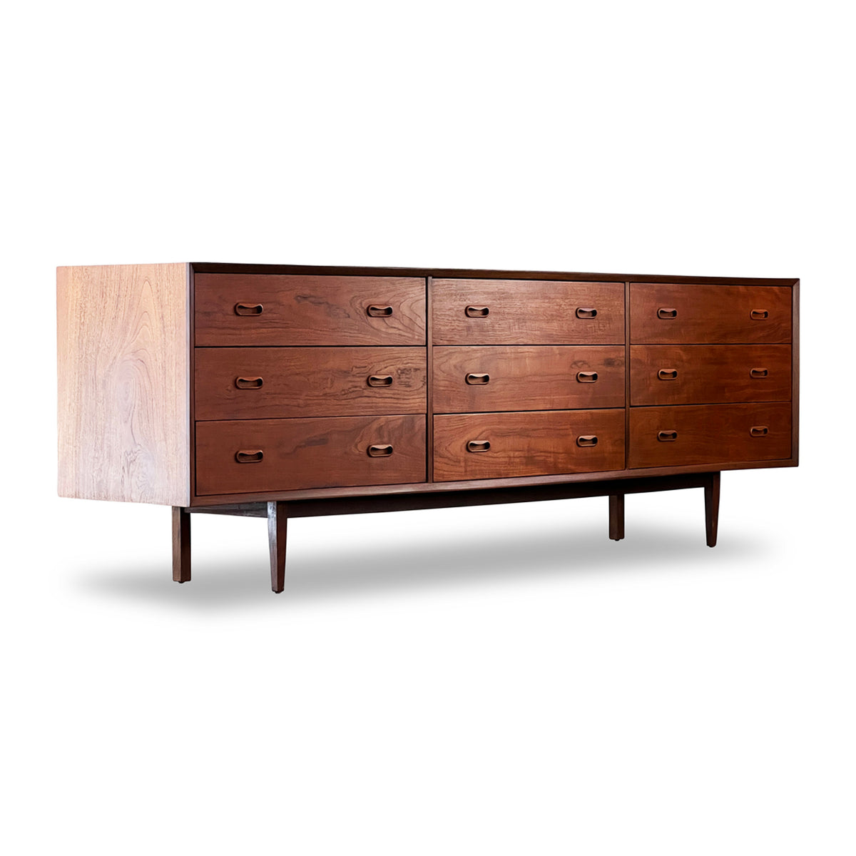 Teak Nine Drawer Dresser Decade Five Furniture Co