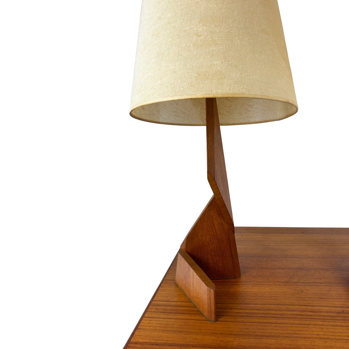 Pair of Teak Zig Zag Lamps