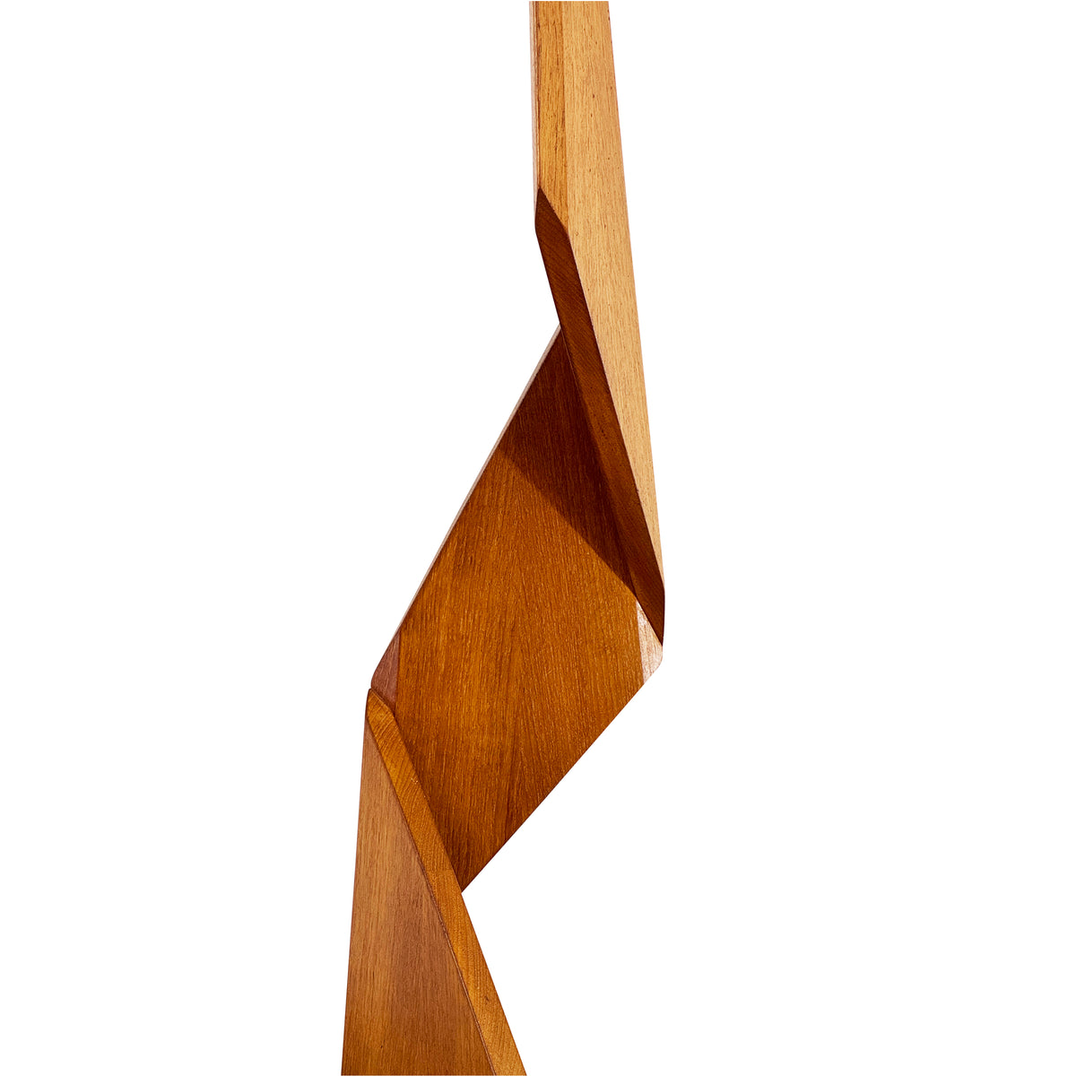 Teak Zig Zag Floor Lamp