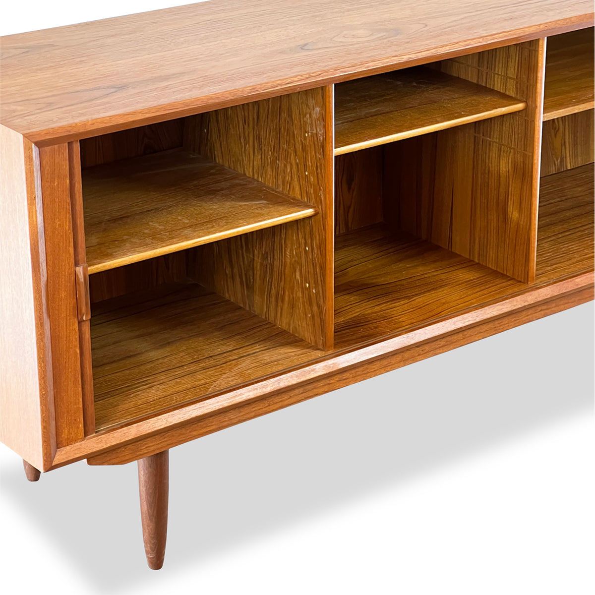 Teak Tambour Door Sideboard by Sven Aage Larsen