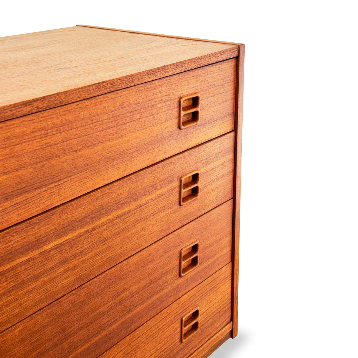 Teak Four Drawer Dresser