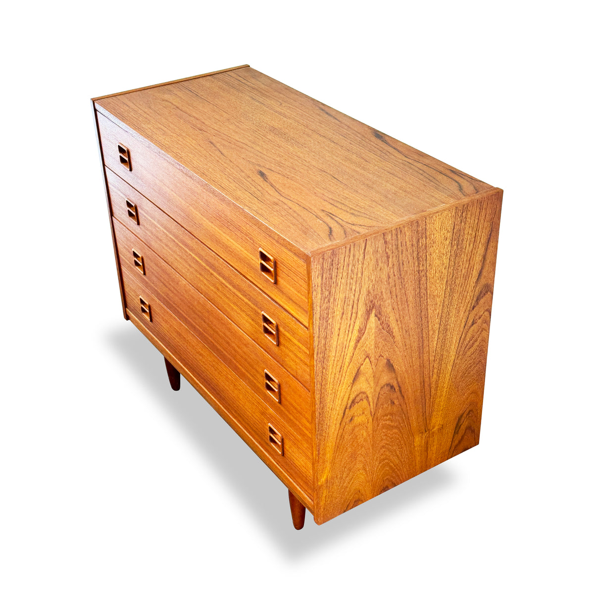 Teak Four Drawer Dresser