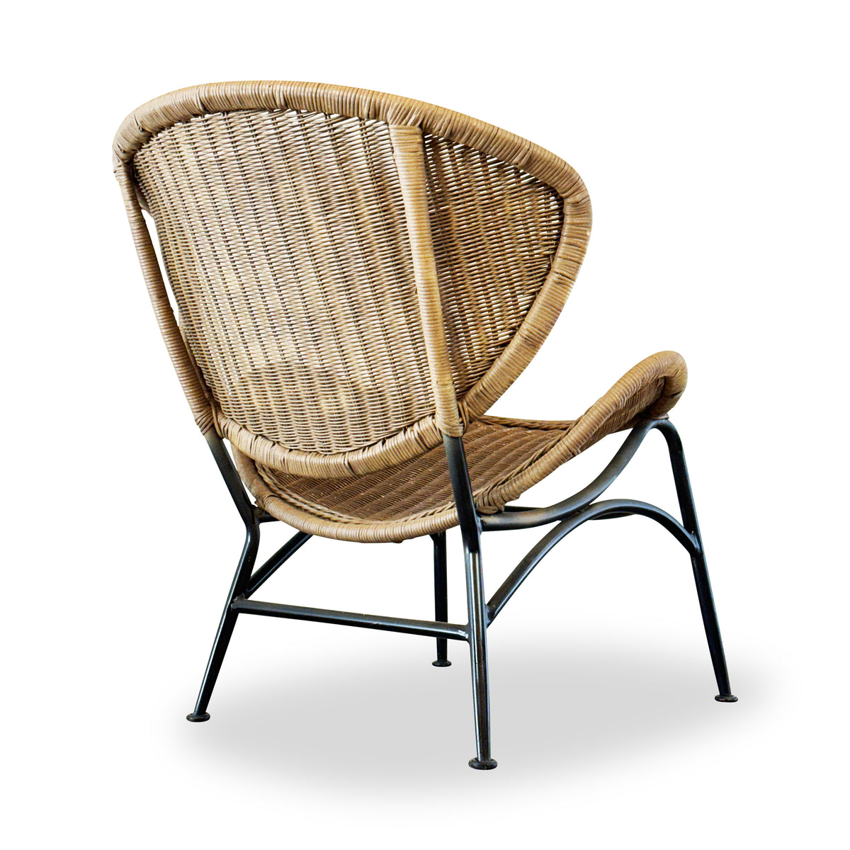 Wicker Clam Shell Chairs in the Style of Salterini