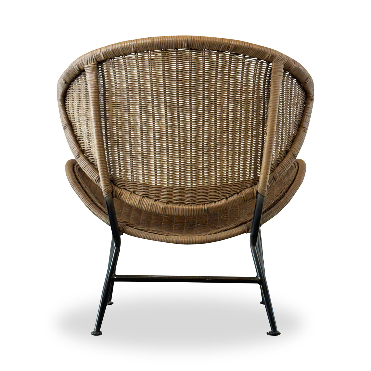 Wicker Clam Shell Chairs in the Style of Salterini