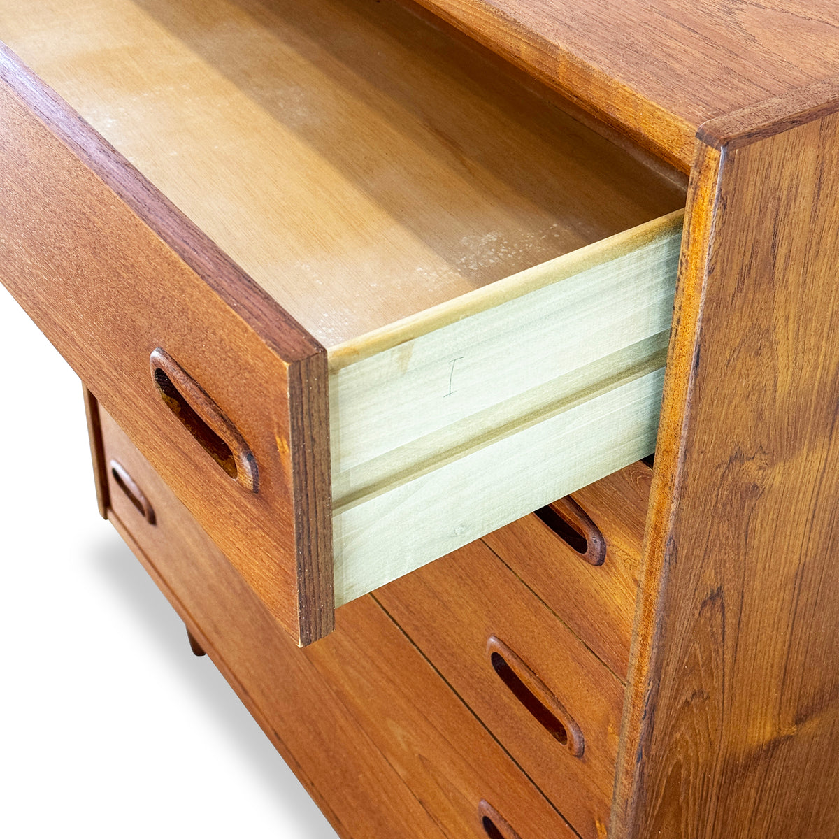 Teak Highboy Dresser