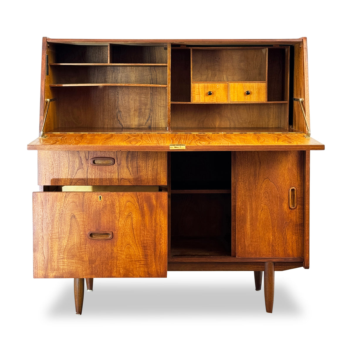 Teak Secretary Desk