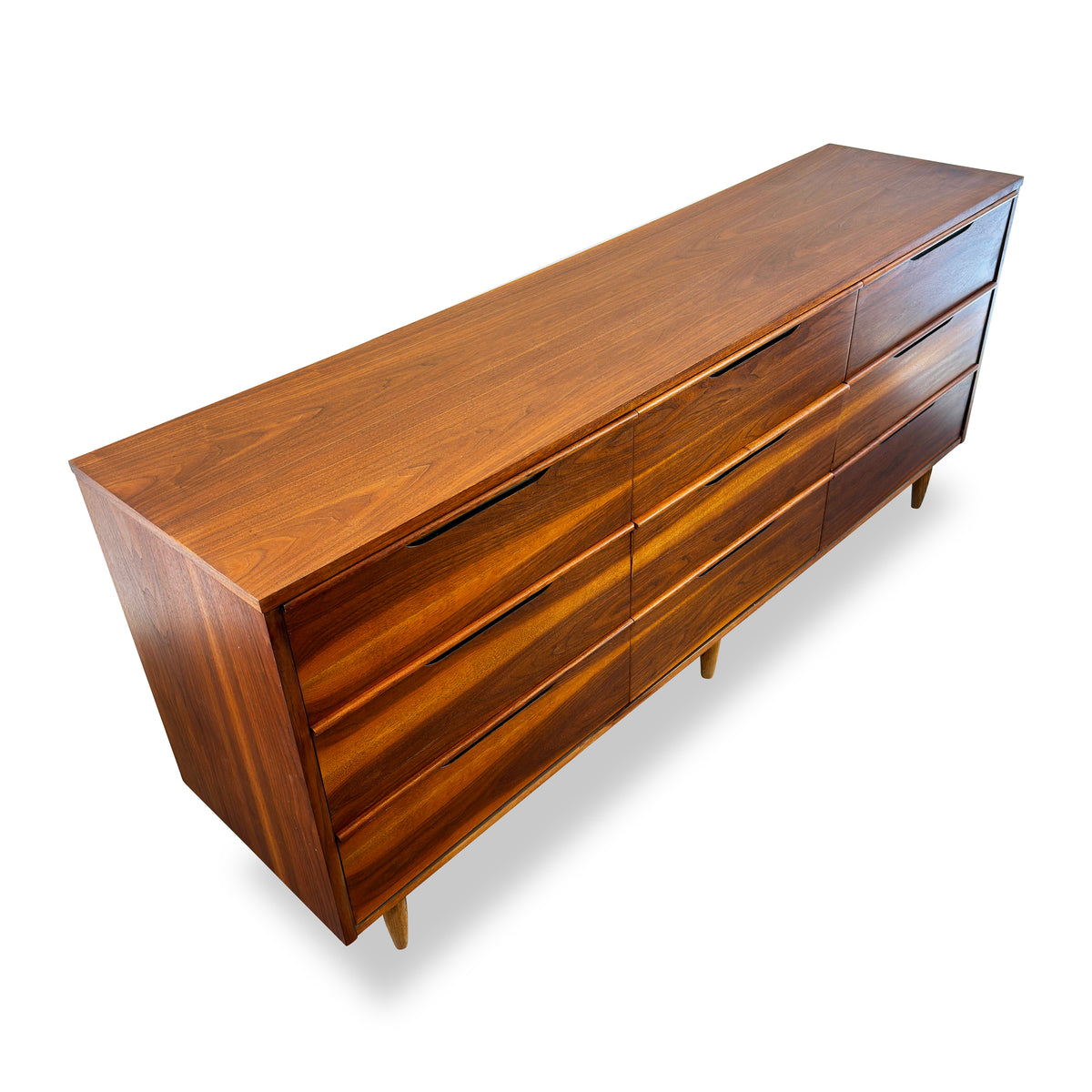 Walnut Nine Drawer Dresser