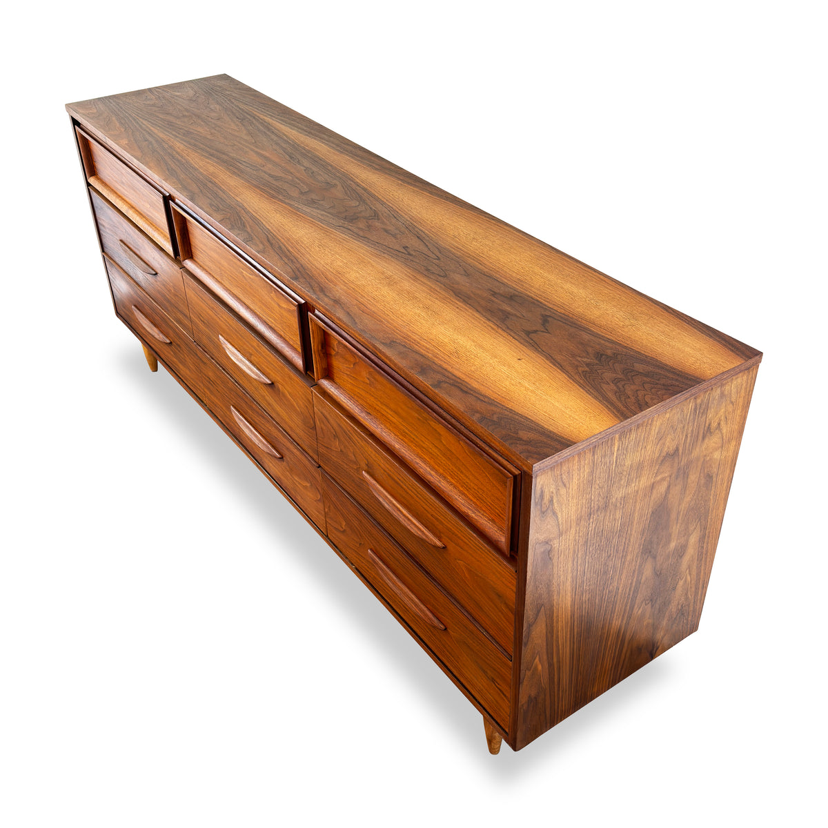 Walnut Nine Drawer Dresser