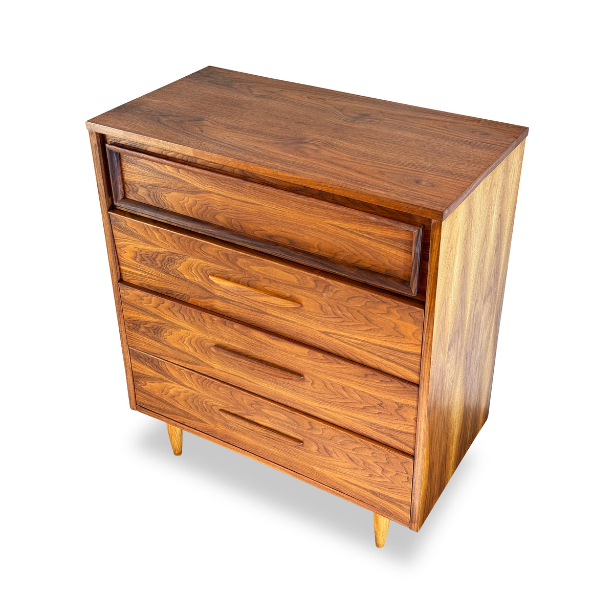 Walnut Four Drawer Highboy