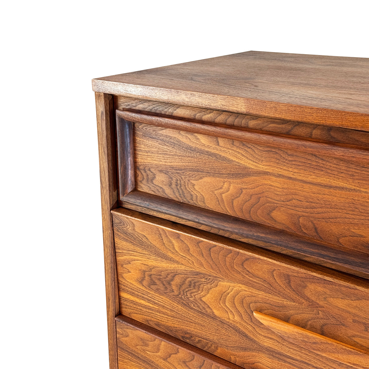 Walnut Four Drawer Highboy