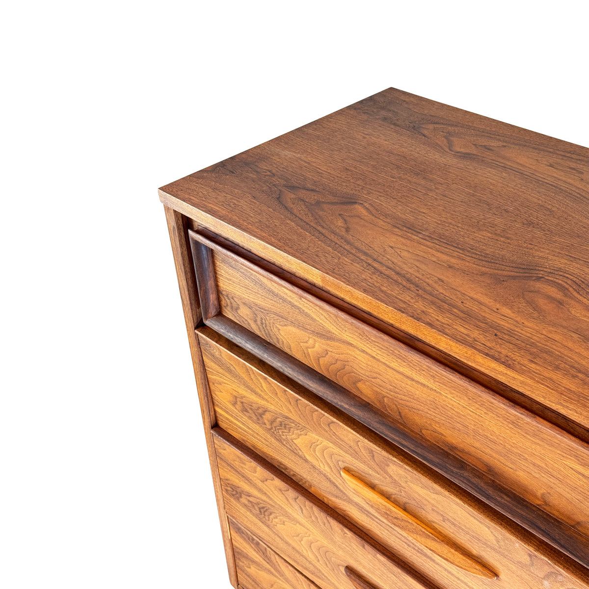 Walnut Four Drawer Highboy